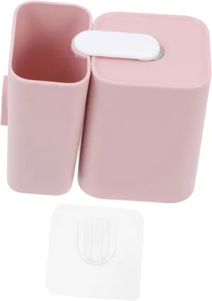 Mobestech 1 Wall Mounted Toothbrush Cup Bathroom Toothbrush Storage Cup with Toothpaste Rack for Home Use Stylish and Space Saving Toothbrush Holder