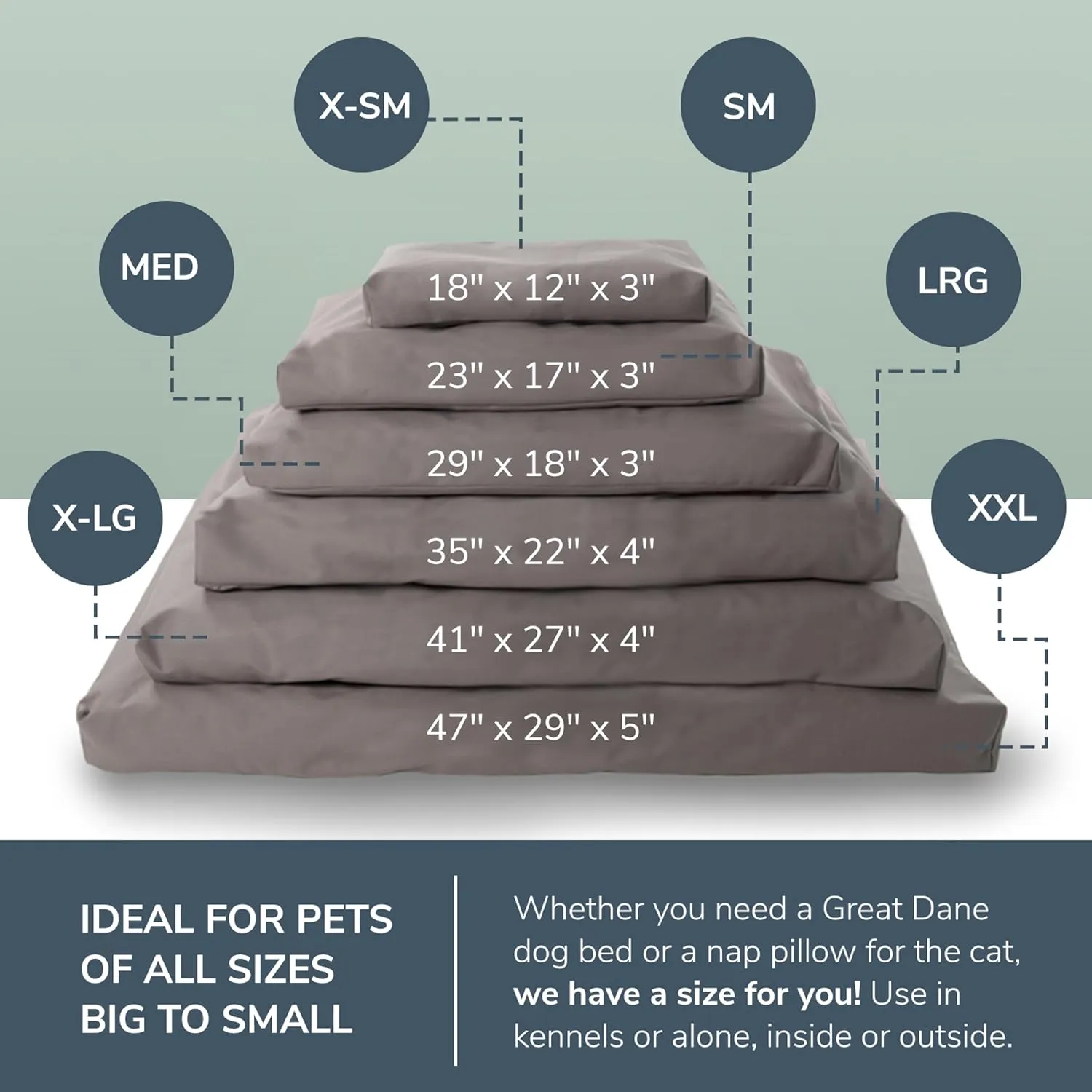 Naturepedic Organic Pet Bed Cover - Washable Waterproof Mattress Protector - Removable Cover for Dog and Cat Bed - Small