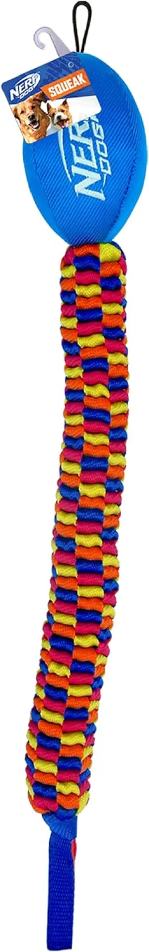 Nerf Dog Rainbow Vortex Chain Tug Dog Toy, Lightweight, Durable and Water Resistant, 19 Inches, For Medium/Large Breeds, Single Unit, Rainbow Colored