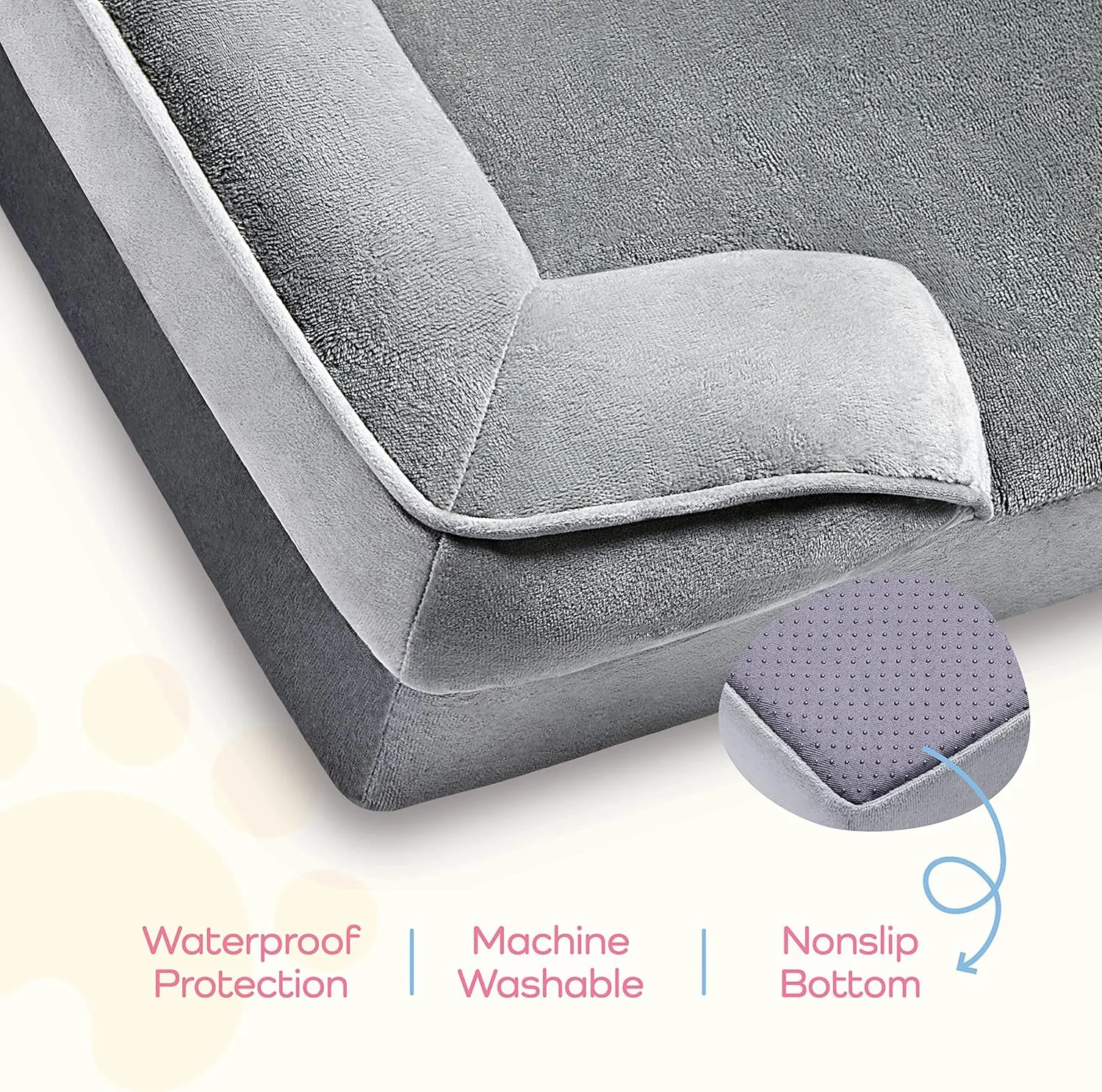 Orthopedic Sofa Dog Bed - Ultra Comfortable Dog Beds for X-Large Dogs - Breathable & Waterproof Pet Bed- Egg Foam Sofa Bed with Extra Head and Neck Support - Removable Washable Cover & Nonslip Bottom.