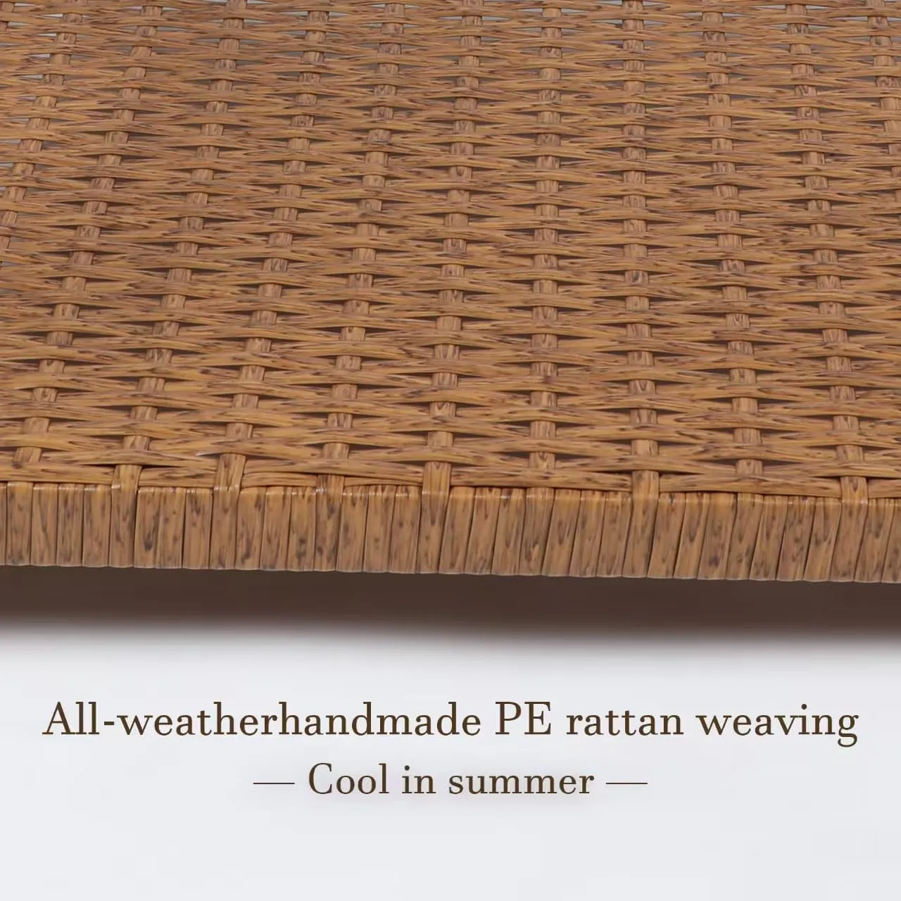 Outdoor Wicker Dog Bed Indoor Rattan Dog Sofa with Soft Cushion (Brown Wicker and Cushion, Large)