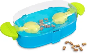 Outward Hound by Nina Ottosson Paw N' Play Dog Treat Puzzle, Level 2 Intermediate Enrichment Toy, Blue, Small