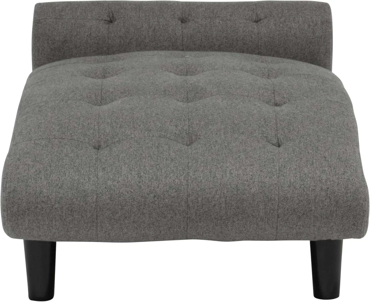 Paws & Purrs Modern 21" Wide Pet Chaise Lounge Bed for Small to Medium Dog or Cat, 28.8" L x 20.3" W x 13.3" Th, Gray