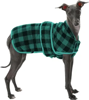PAWZ Road Dog Winter Coat with 5 Layers Warm Material, Reversible Dog Clothes with 2 Sides, Dog Jacket Outdoor Water Repellent, (Green Plaid M)