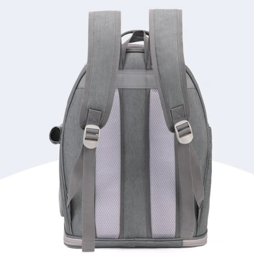 Pet Cat Bag Large Outdoor Portable Panoramic Space Cabin Handheld (Grey)