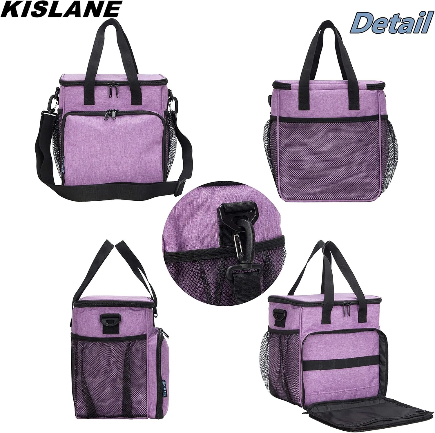 Pet Grooming Tote Bag, Cat Grooming Tools Organizer Bag, Dog Grooming Supplies Organizer Storage for Pets Grooming Kit and Dog Wash Shampoo Accessories(Bag Only) (Purple)