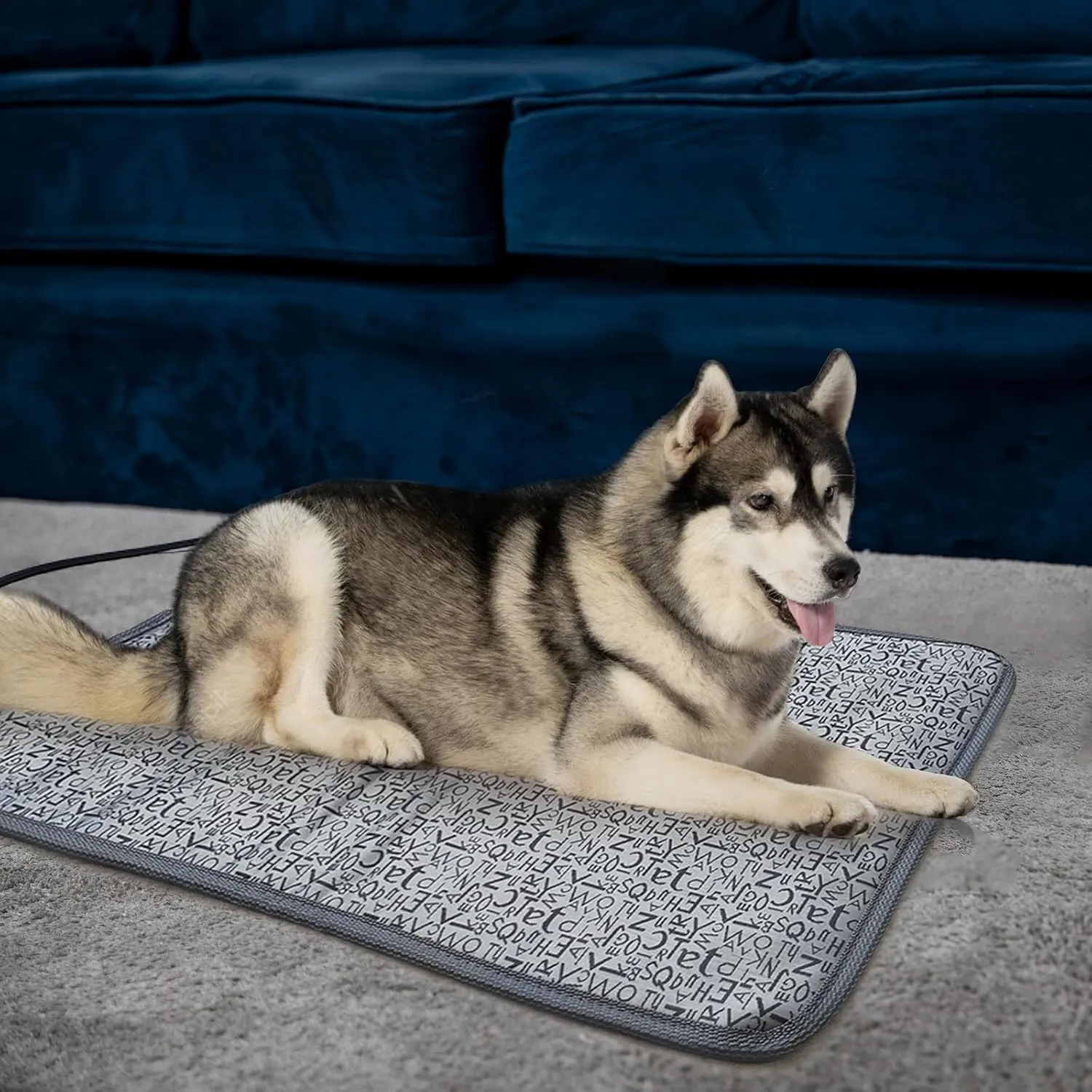 Pet Heating Pad, Electric Dog Pads for Dogs, with Anti-Chewing Coil, Automatic Start-Stop, Waterproof Cats Bed mats for Pets, Plug and Play (Letter 17inX23in)