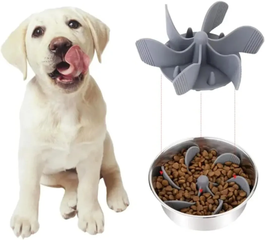 Pet Slow Food Feeder Dog Cat with Suction Cup Pet Feeder Anti-Choke Insert Spiral Slow Feeder Prevent Obesity Pet Supplies