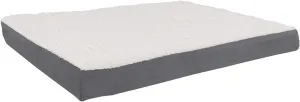PETMAKER Orthopedic Dog Bed - 2-Layer 36x27-Inch Memory Foam Pet Mattress with Machine-Washable Sherpa Cover for Large Dogs up to 65lbs (Gray)