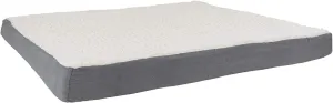 PETMAKER Orthopedic Dog Bed - 2-Layer 44x35-Inch Memory Foam Pet Mattress with Machine-Washable Sherpa Cover for Large Dogs up to 100lbs (Gray)