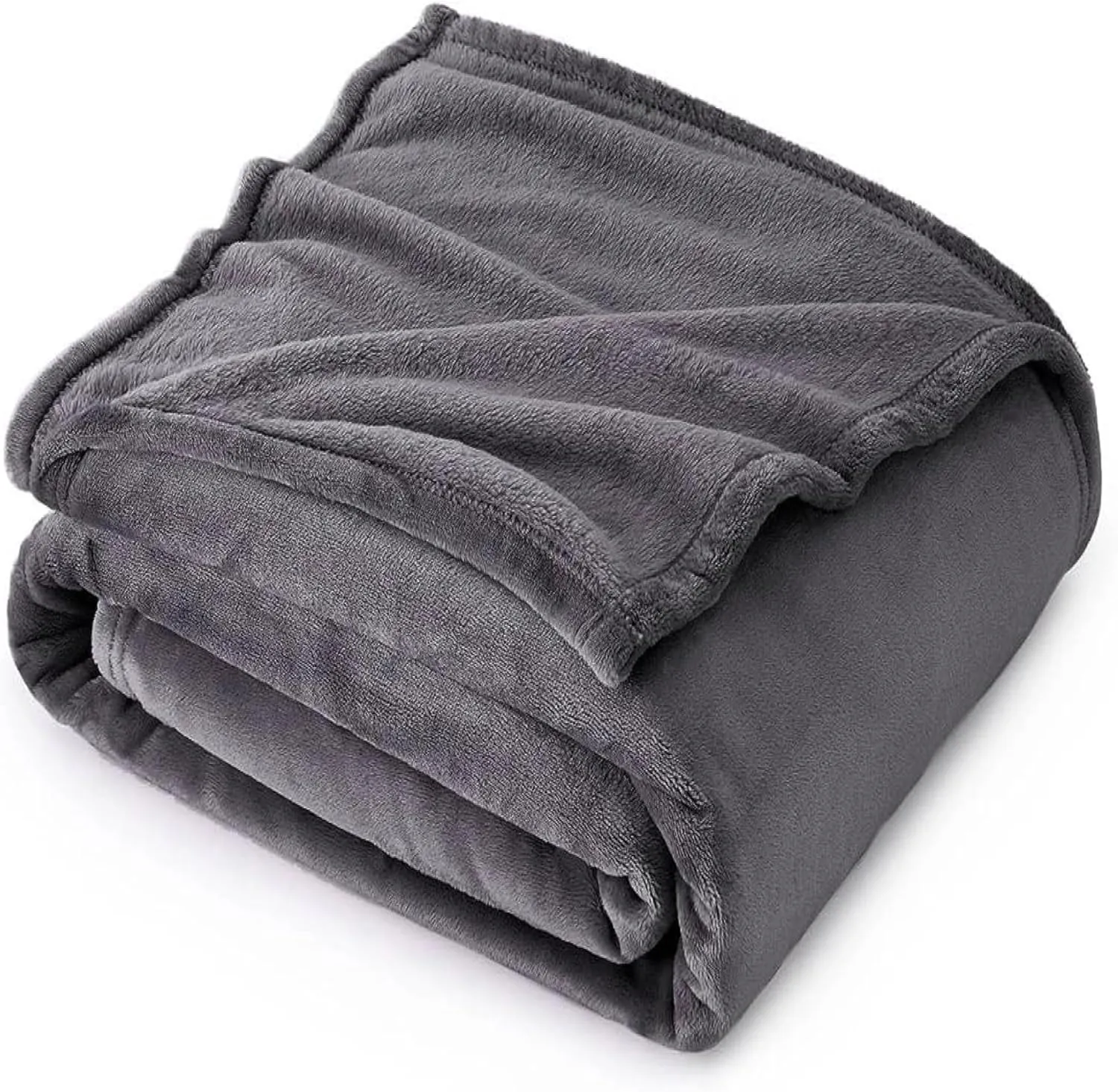 Polar Fleece Throw Blanket for Couch, Twin Bed, Chair, Kids, Adults, Pets 50x60 Soft Cozy Reversible Throw Blanket (Charcoal Grey)