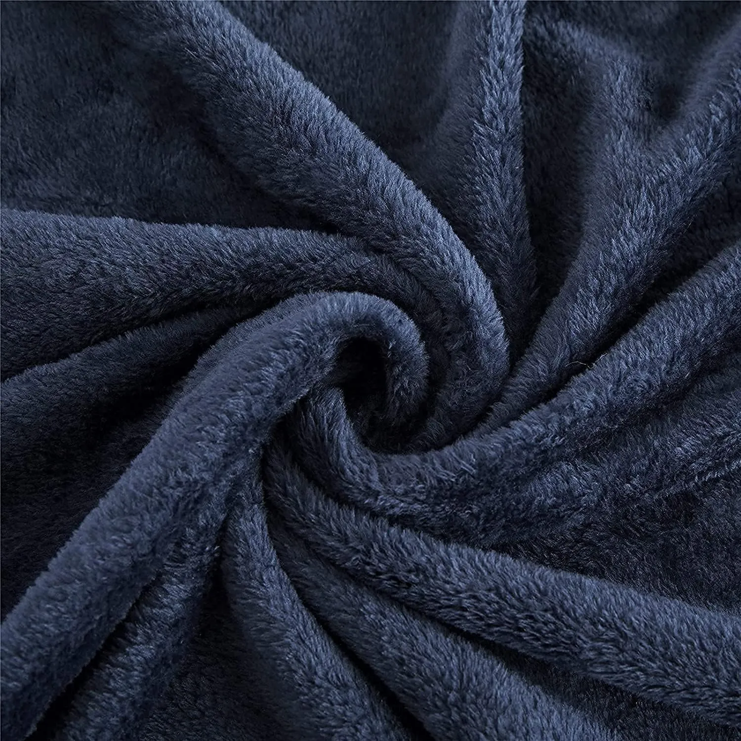 Polar Fleece Throw Blanket for Couch, Twin Bed, Chair, Kids, Adults, Pets 50x60 Soft Cozy Reversible Throw Blanket (Navy Blue)
