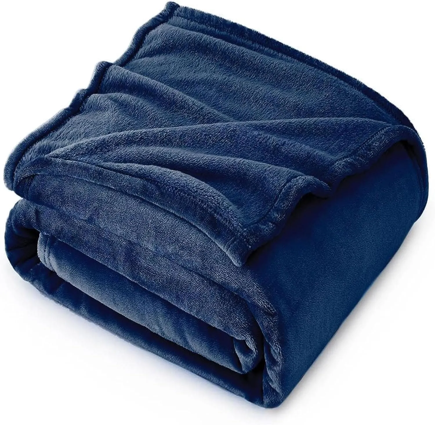 Polar Fleece Throw Blanket for Couch, Twin Bed, Chair, Kids, Adults, Pets 50x60 Soft Cozy Reversible Throw Blanket (Navy Blue)
