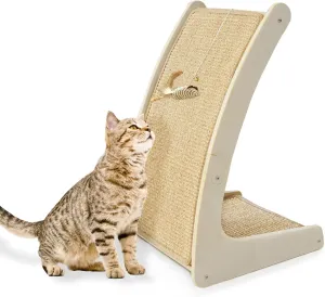 Practical L-Shaped Sisal Cat Scratching Board, Artificial Pet Scratching Board, Suitable for Indoor Pets Suitable for Indoor Pets(Curved Scratcher)