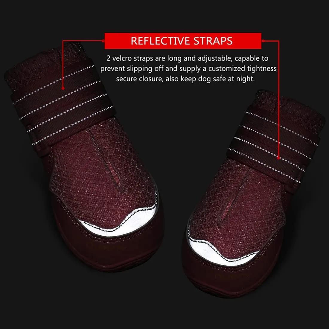 QUMY 4PCS Dog Boots for Large Dogs, Medium Dog Shoes & Paw Protectors for Hot Pavement, Summer Heat Protection, Mesh Breathable Nonslip Dog Booties for Hardfloors, Walking Running Hiking Pink Size 2