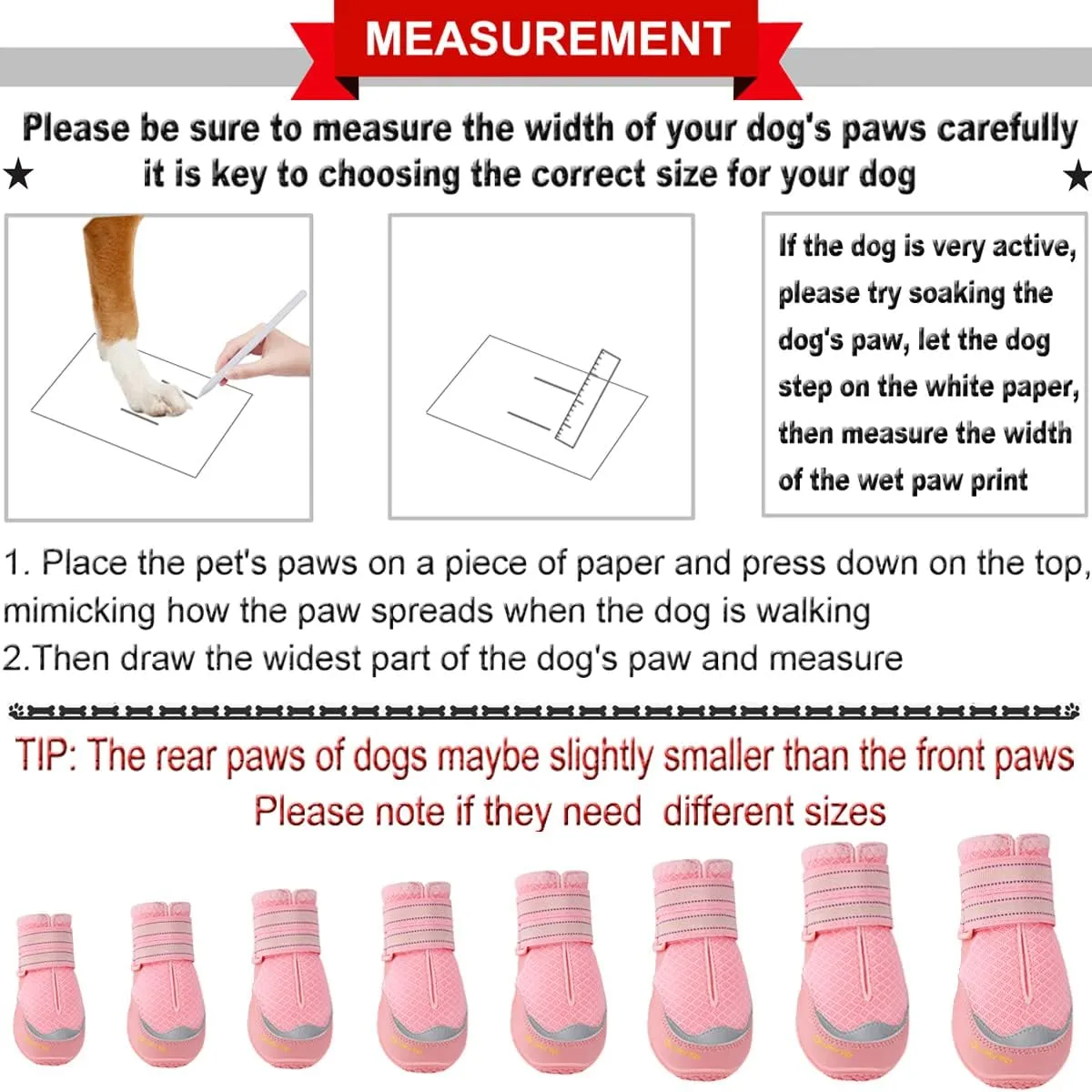QUMY 4PCS Dog Boots for Large Dogs, Medium Dog Shoes & Paw Protectors for Hot Pavement, Summer Heat Protection, Mesh Breathable Nonslip Dog Booties for Hardfloors, Walking Running Hiking Pink Size 2