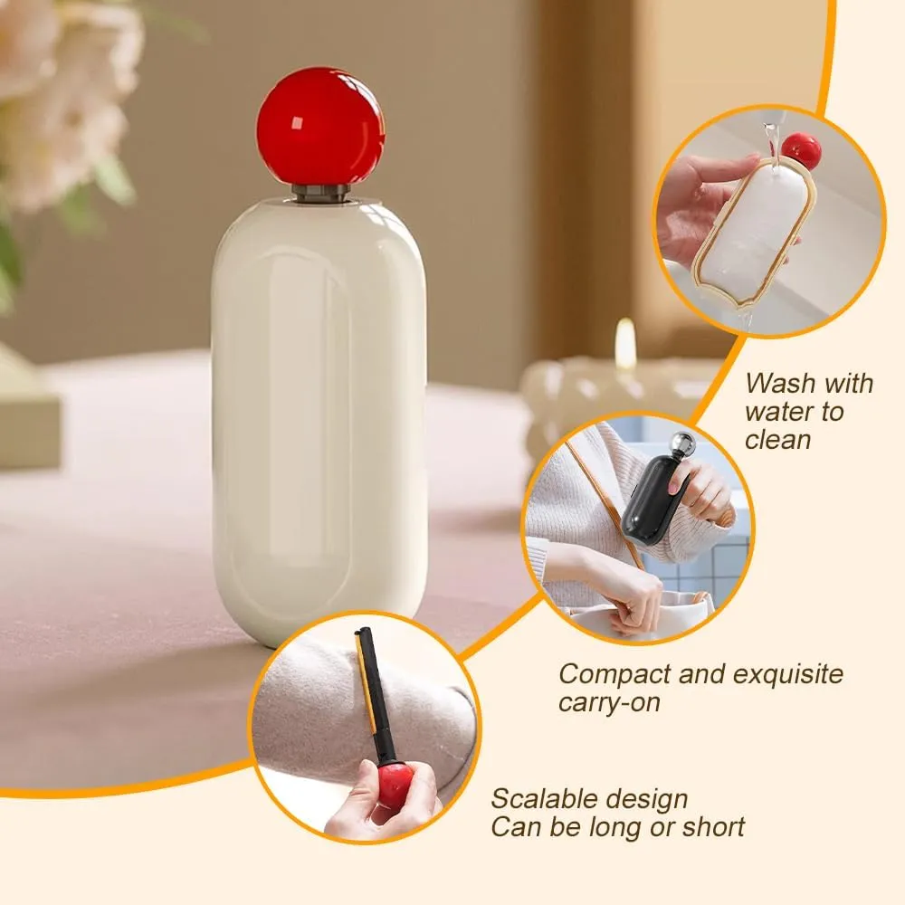 Reusable Lint Roller, 2025 New 2 in 1 Washable Reusable Lint Roller for Clothes, Portable Mini Lint Roller Ball, Sticky Roller Pet Hair Remover (White Black)