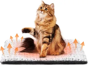 Self Warming Cat Bed 24 x 18 in - Dogs Cat Beds for Indoor Outdoor, Machine Washable, 3cm/1.18in Thickened Pet Heating Pad for Cats & Dogs, Double Side Premium Soft