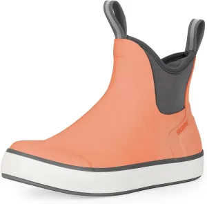 Showave Mens Deck Boots Waterproof Ankle Saltwater Rain Boot Fishing Rubber Boots Slip On Neoprene Boat Booties Work Sailing Boot For Men