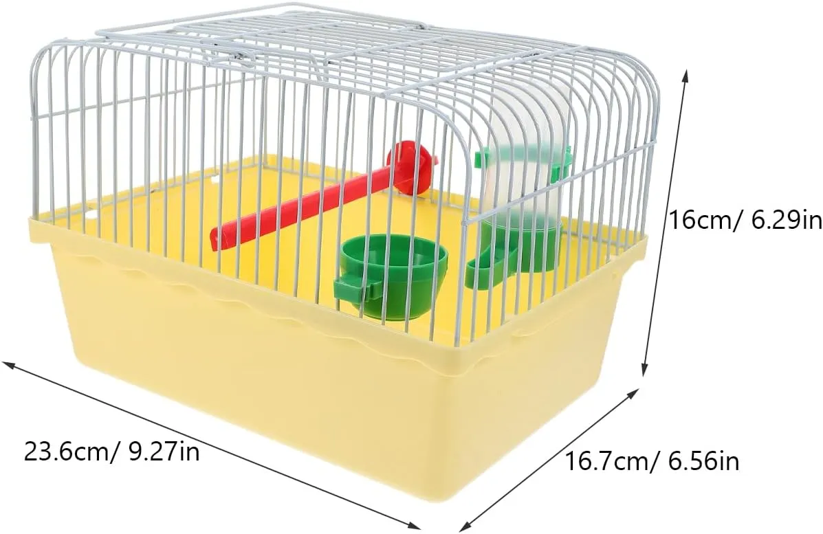 Small Cage for Birds Bird Carrier Travel Cage Parrot Carrying Cage for Travel and Outdoor AdventuresYellow