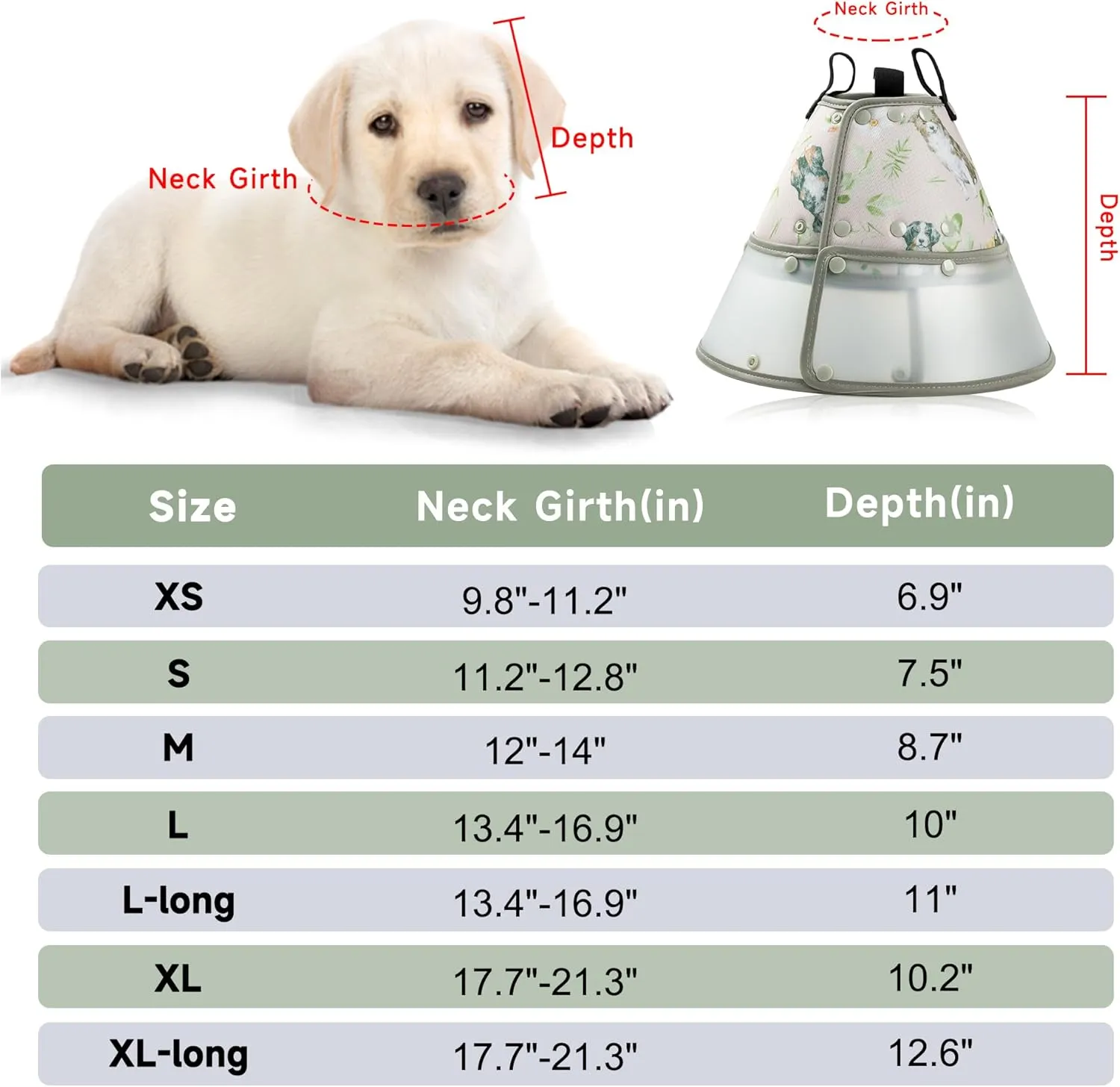 Soft Dog Cone Collar for Large Medium Small Dogs After Surgery, Adjustable Pet Recovery E-Collar, Elizabethan for Cats, Brown X-Small