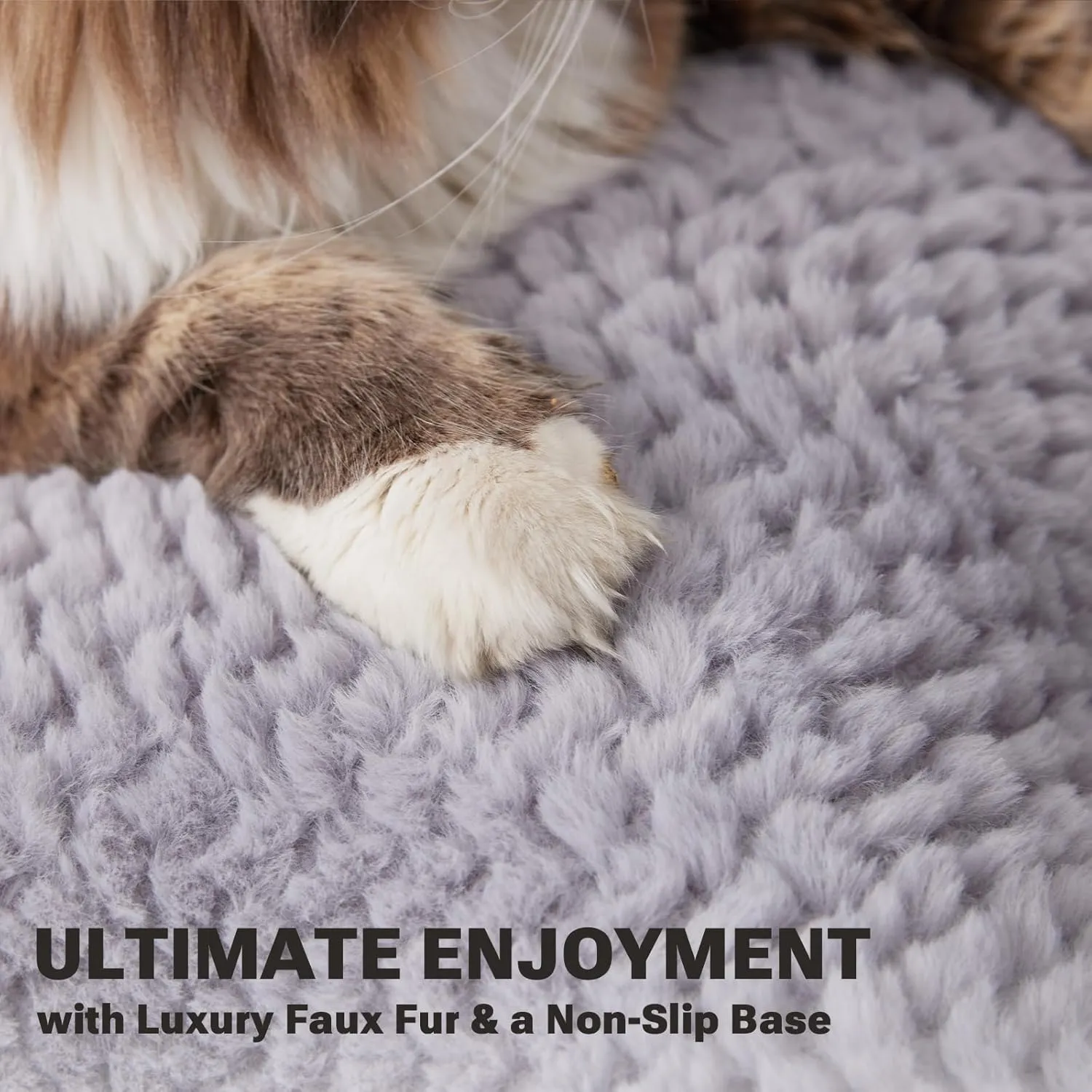 Soft Touch Orthopedic Dog Beds for Large Dogs, Extra Large Waterproof Dog Crate Bed with Removable Washable Cover, Attachable Pillow Cushion, Non-Slip Bottom (Grey, X-Large)