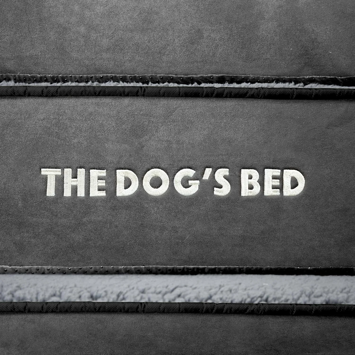 The Dogs Bed Orthopedic Memory Foam Dog Bed, XL Grey Plush 46x28x4, Pain Relief for Arthritis, Hip & Elbow Dysplasia, Post Surgery, Lameness, Supportive, Calming, Waterproof Washable Cover
