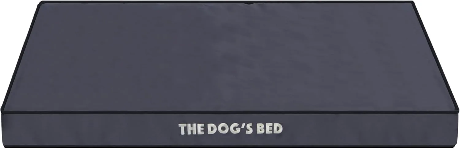 The Dogs Bed Orthopedic Standard Foam Dog Bed with Standard Support, Large Grey with Black Trim, Waterproof, Supportive Dog Bed with Replaceable Covers, Veterinary Approved