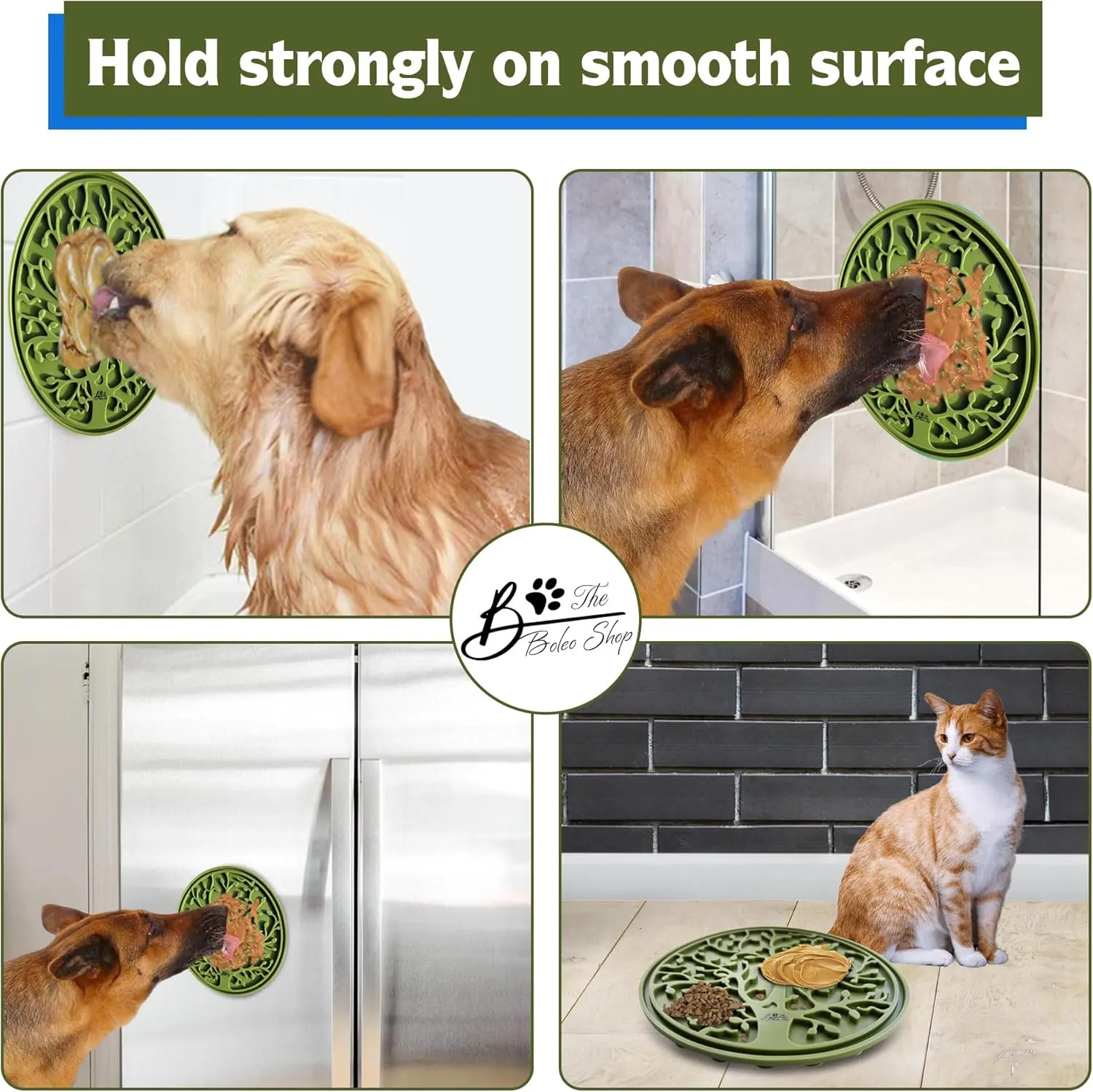 Tree Design Lick Mat for Dogs and Cats, Slow Feeder, Anxiety Relief, Improve Grooming Session, Dog Toy to Keep Busy