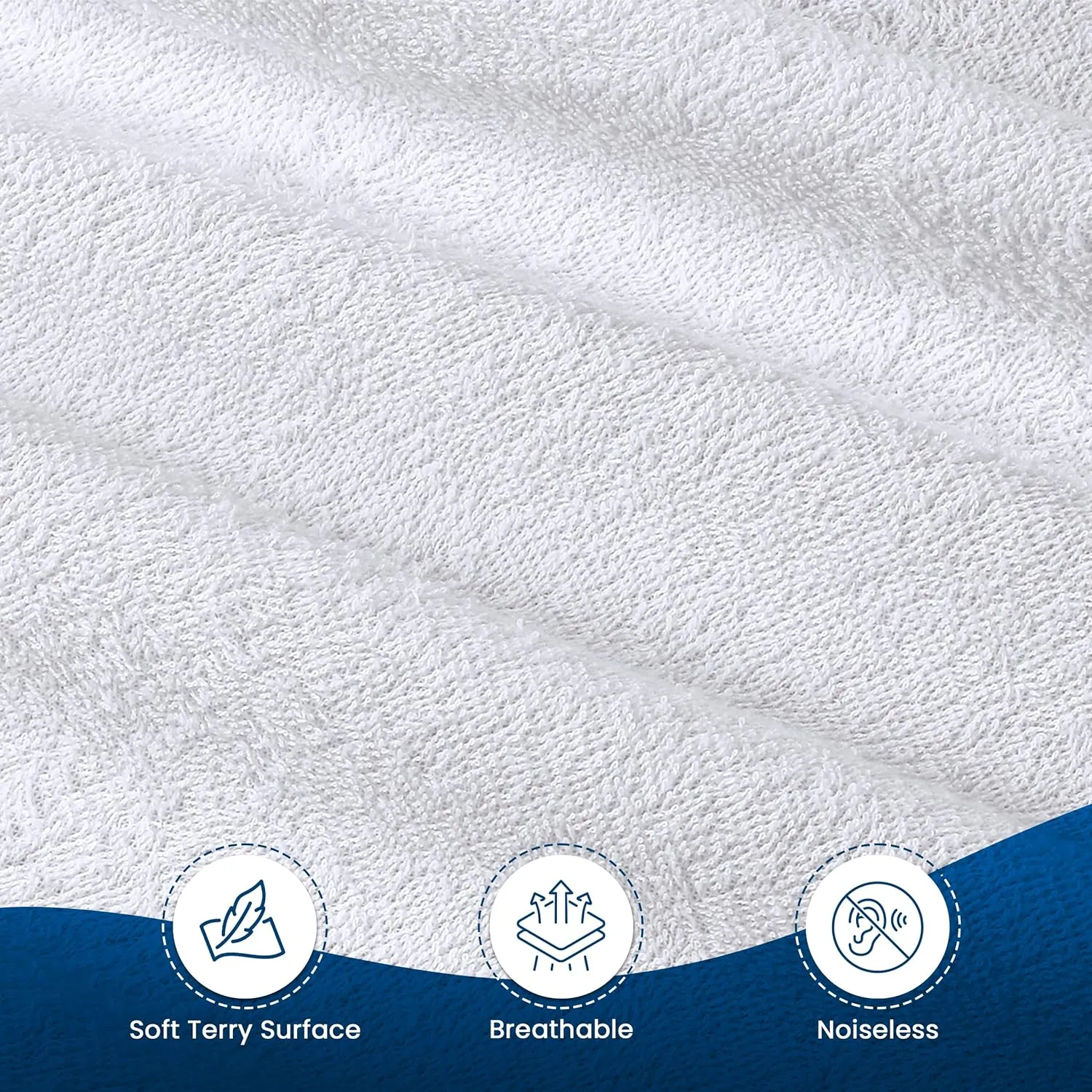 Utopia Bedding Waterproof Mattress Protector Twin Size, Premium Terry Mattress Cover 200 GSM, Breathable, Fitted Style with Stretchable Pockets (White)