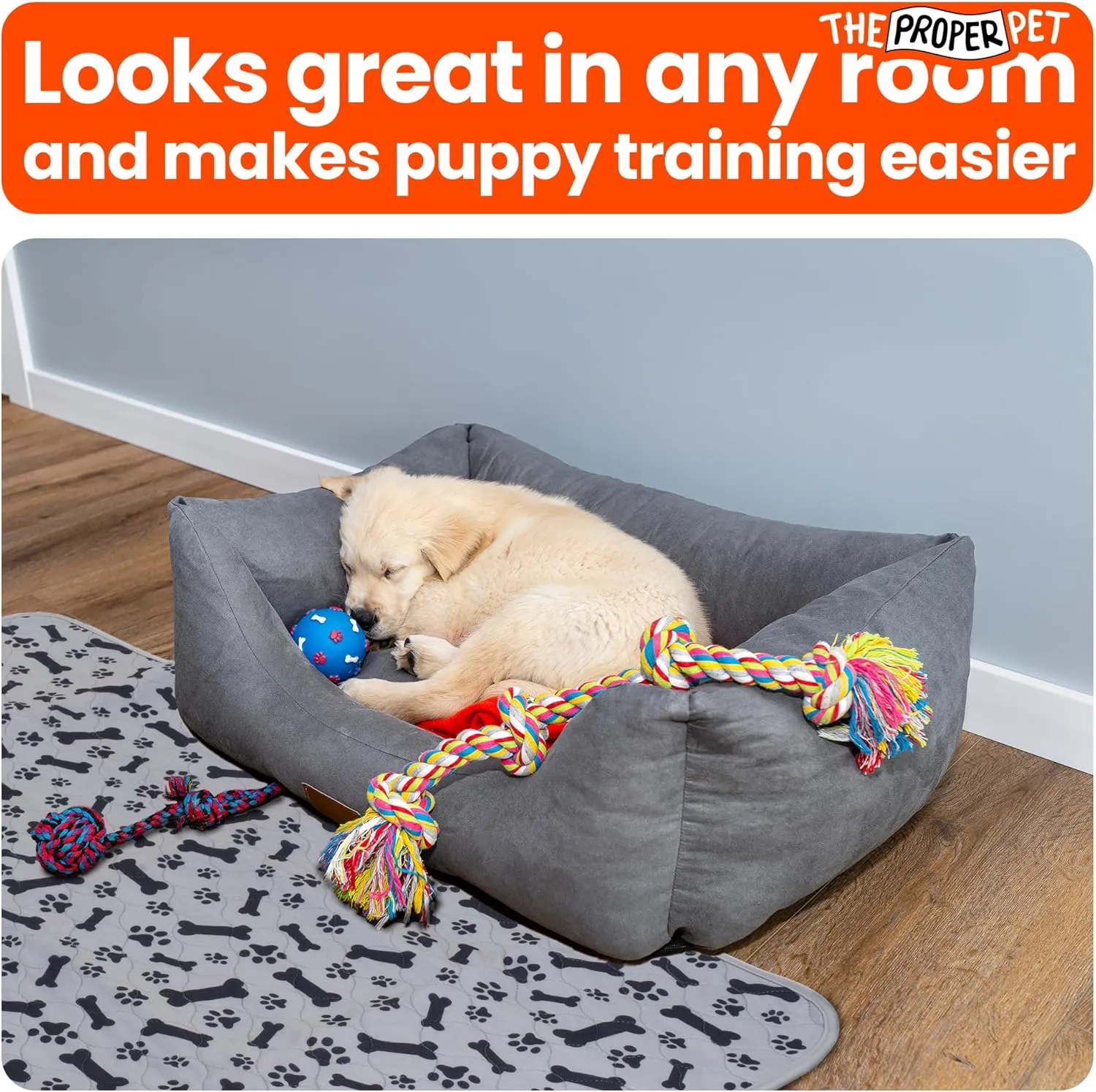 Washable Pee Pads for Dogs 28x32 - 2Pack Super Absorbent Reusable Puppy Potty Training Pad - Waterproof Cloth Whelping Blankets - Urine Leakage & Non-Slip Mat for Housebreaking Carpet