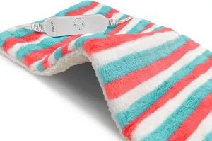 XL Electric Heating Pad for Back Pain Relief - 12 Heat Levels, 8 Timers, Moist Heat Option, Cute Plush Heat Pad, Gifts for Women, Men, Mom, Dad, Machine Washable-Rainbow-L(12" x 24")