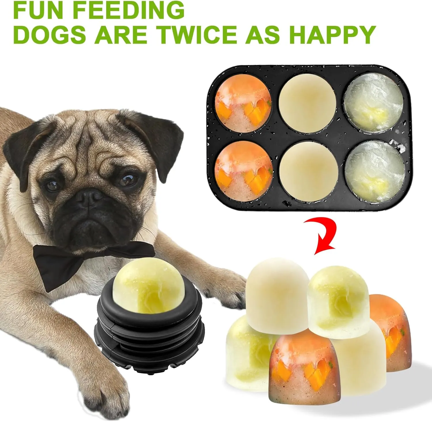 Yipetor Power Chewer Dog Toys - Long-Lasting, Easy to Clean, Treat Dispensing Puzzle Toys for Small Dogs, Summer Medium