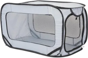 Zodaca Collapsible Dog Kennel Crate, Pop-Up Travel Crate for Medium Sized Dogs and Cats (37 x 20.5 x 21.5 Inch)